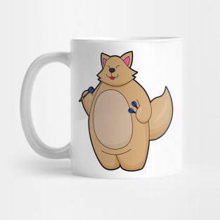 Cat as Dart player with Darts Mug